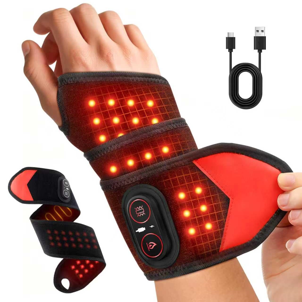 Wrist Wraps - Draagbare roodlichttherapie-wrap 660nm 850nm LED-lichttherapie polsband