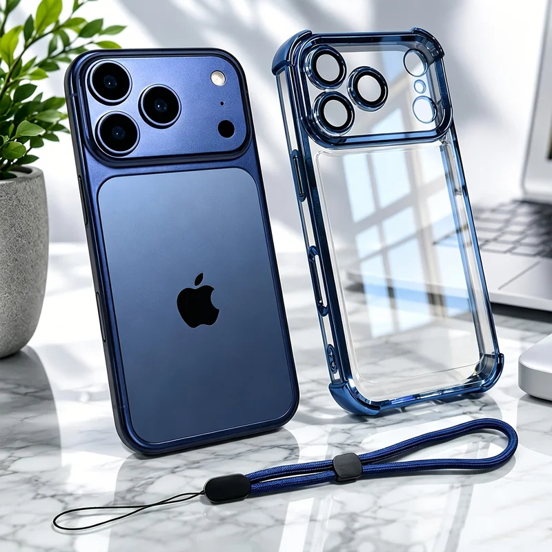 Wrist Wraps - Luxe transparante schokbestendige telefoonhoes voor iPhone