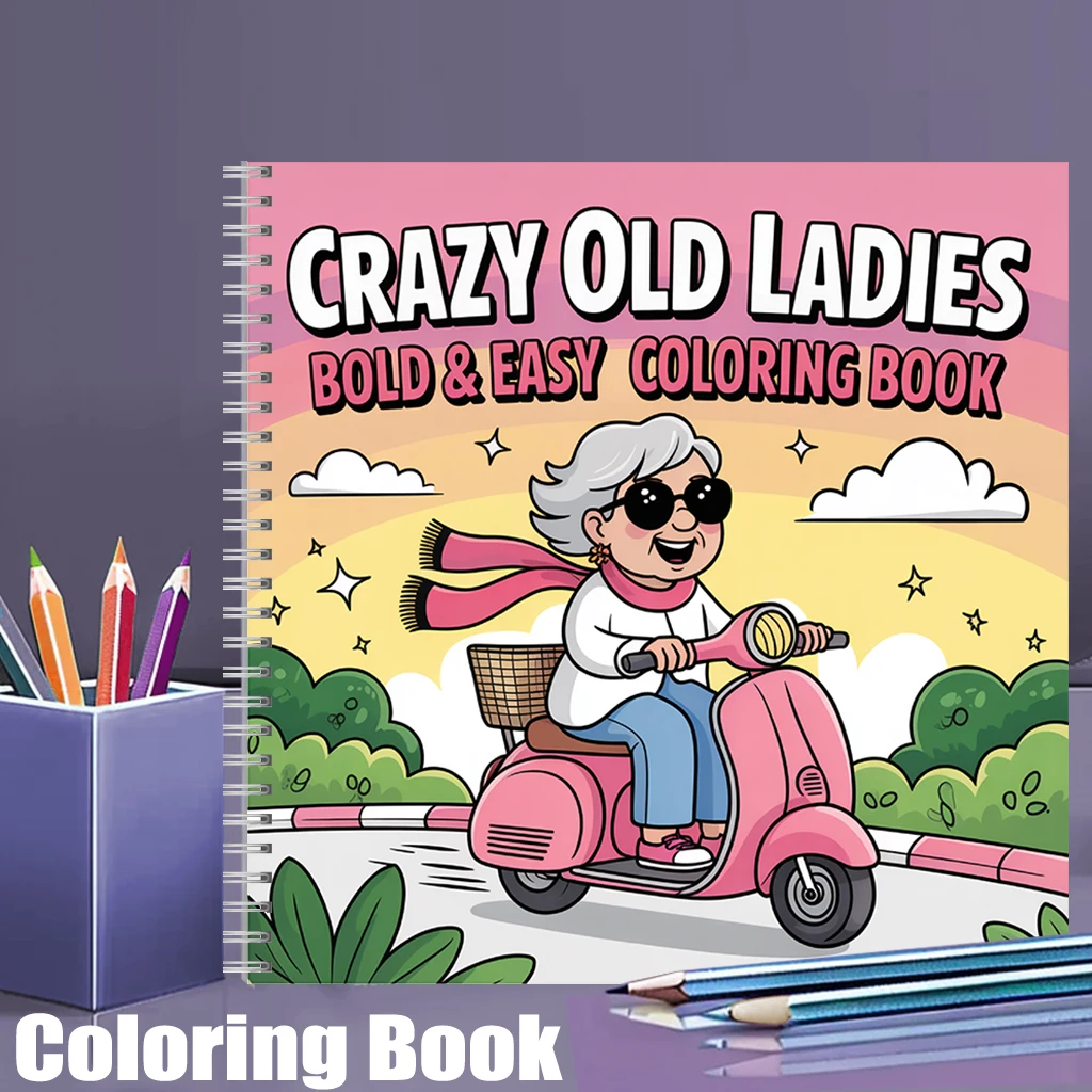 Chalk Bag - Crazy Old Ladies kleurboek voor volwassenen,