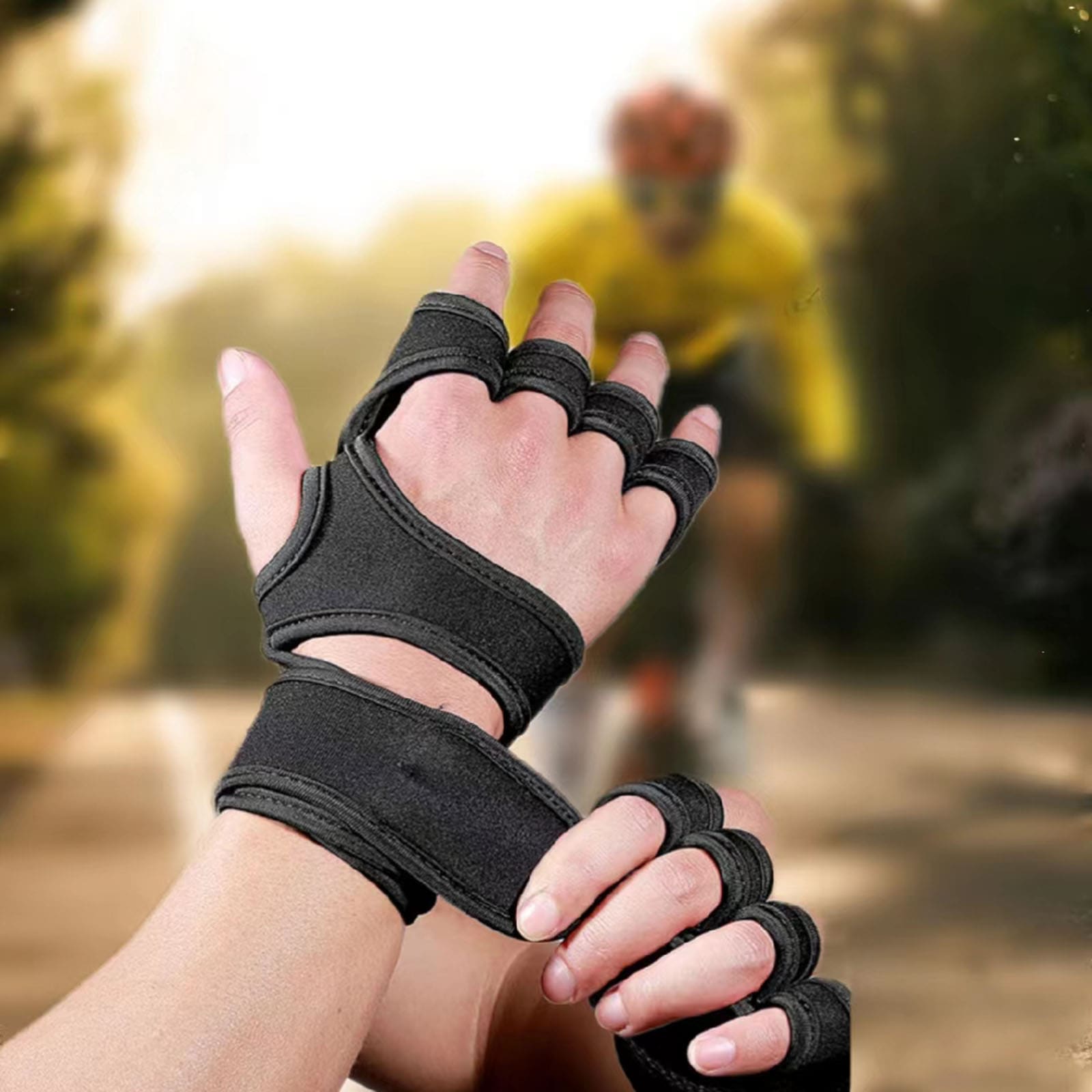 Weightlifting Gloves - 1 paar sportcross-training fietshandschoenen Polssteun voor