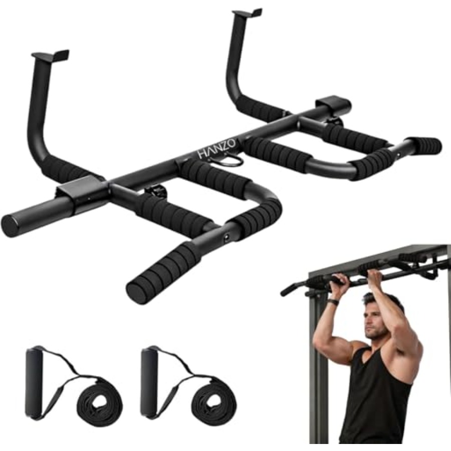 Pull Up Bar - Deurkozijn Pull-up Bar Set met Hangriemen
