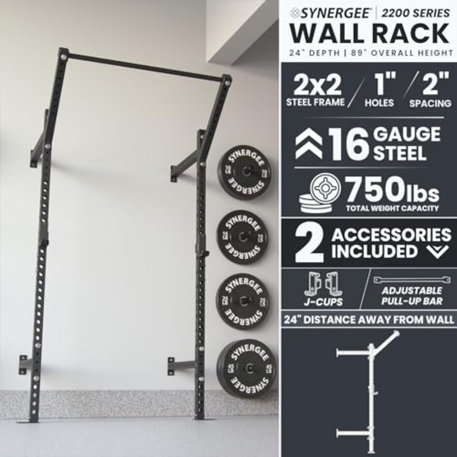 Wandgemonteerde squat rack voo - Pull Up Bar recensie en prijs