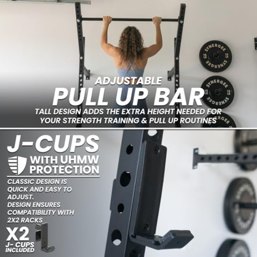 Wandgemonteerde squat rack voo - Pull Up Bar recensie en prijs